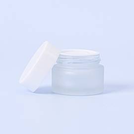 15ml Frosted Jar With White Lid - Box of 10