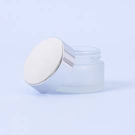 15ml Frosted Jar With Silver Lid - Box of 10