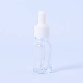 10ml Clear Dropper Bottle With White Pipette - Box of 10