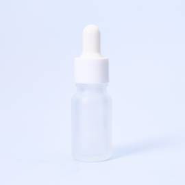 10ml Frosted Dropper Bottle With White Pipette - Box of 10