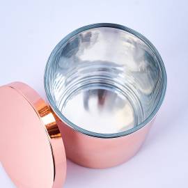 30cl Rose Gold Electroplated Glass with Lid