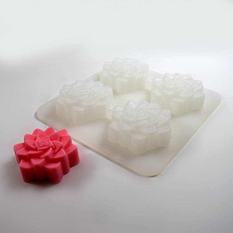 Flower Mould, Silicone, Set of 4