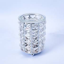 Wax Warmer Square Crystals Glass Lamp
