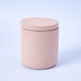 Nude Concrete Candle Jar With Lid Available at Supplies For Candles ™
