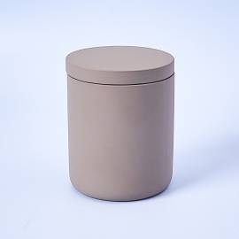 Grey Concrete Candle Jar With Lid Available at Supplies For Candles ™
