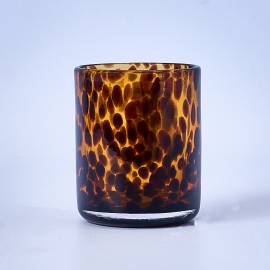 20cl Brown Tortoise Curved Candle Glass Available at Supplies for Candles ™