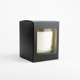 20cl Black Candle Box With Window