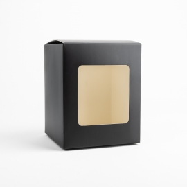 30cl Black Candle Box With Window