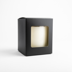 30cl Black Candle Box With Window