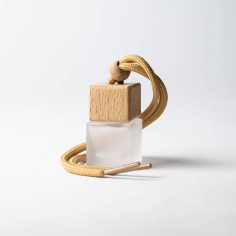 Frosted Hanging Car Diffuser with Wooden Lid