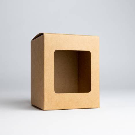 30cl Kraft Candle Box With Window