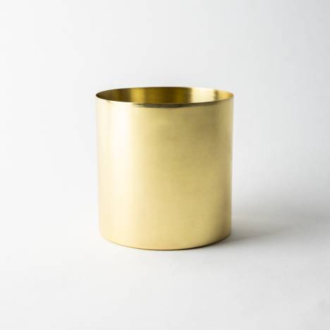 Medium Gold Shiny Metal Candle Container - Box of 6