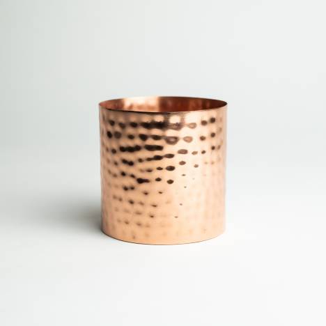 Copper Hammered Metal Candle Container - Box of 6