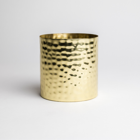 Gold Hammered Metal Candle Container - Box of 6