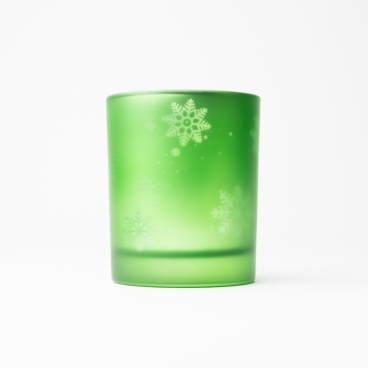 Green 30cl Christmas Snowflake Glass - Box of 6