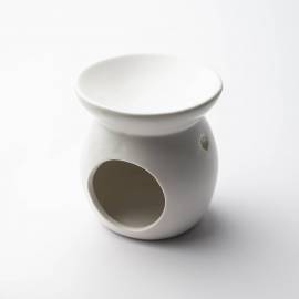 Small Ceramic White Wax Burner- Box of 6