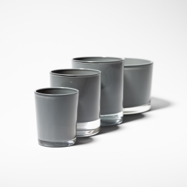 20cl Gloss Grey Candle Glass- Box of 12