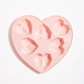 Silicone 6 Cavity Geo Heart Mould