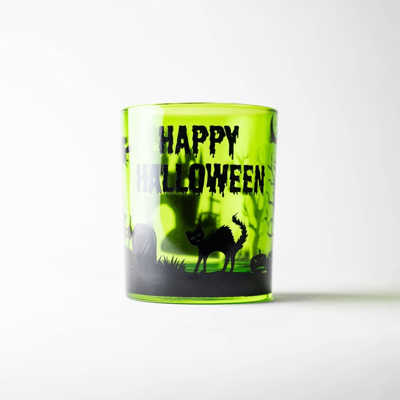 Green Halloween Glass 30c