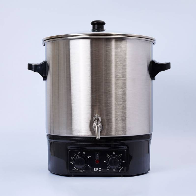 SFC 27L Wax Melter - Steel With Glass Lid - Front
