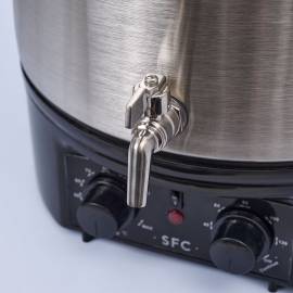 SFC 27L Wax Melter - Steel With Glass Lid - Tap