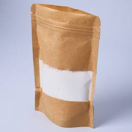 Resealable Kraft Bag with Window, Small (Brown) - Bag of 10