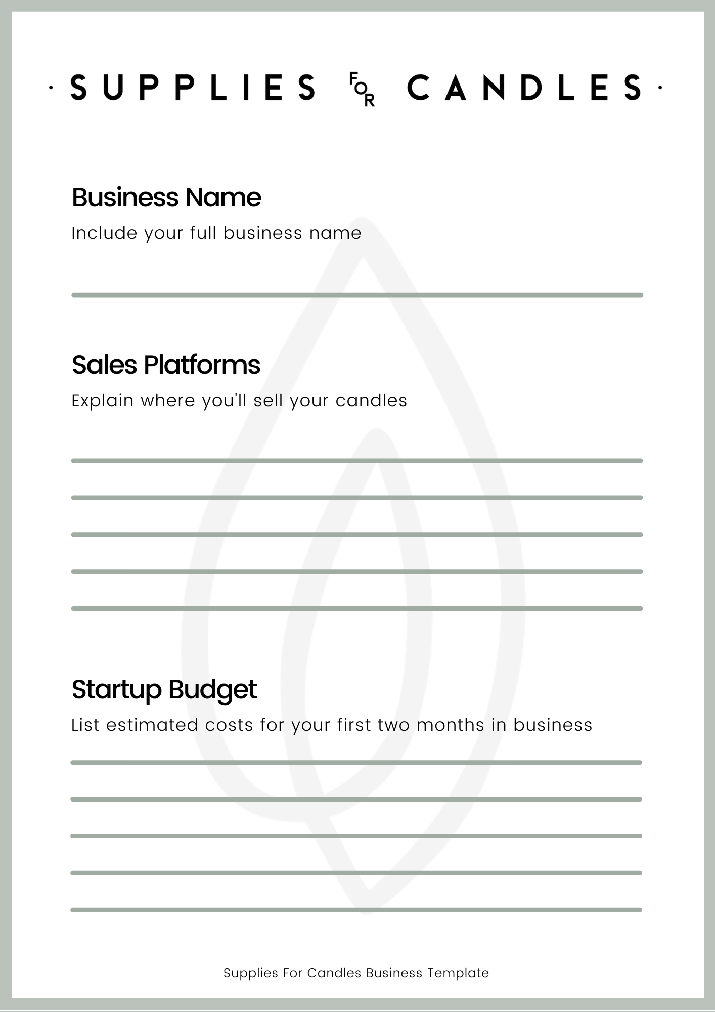 Business Plan Template Intended For Business Plan For A Startup Business Template