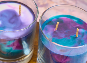 How To Make Double Wick Marble Candles